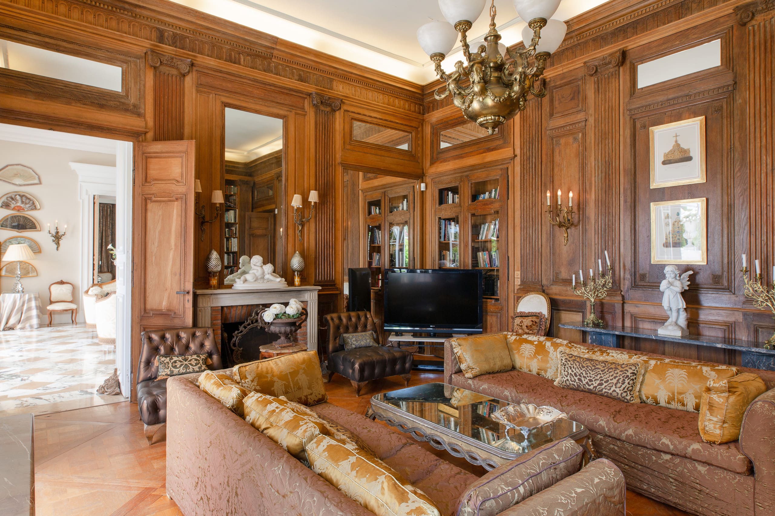 Library seating area