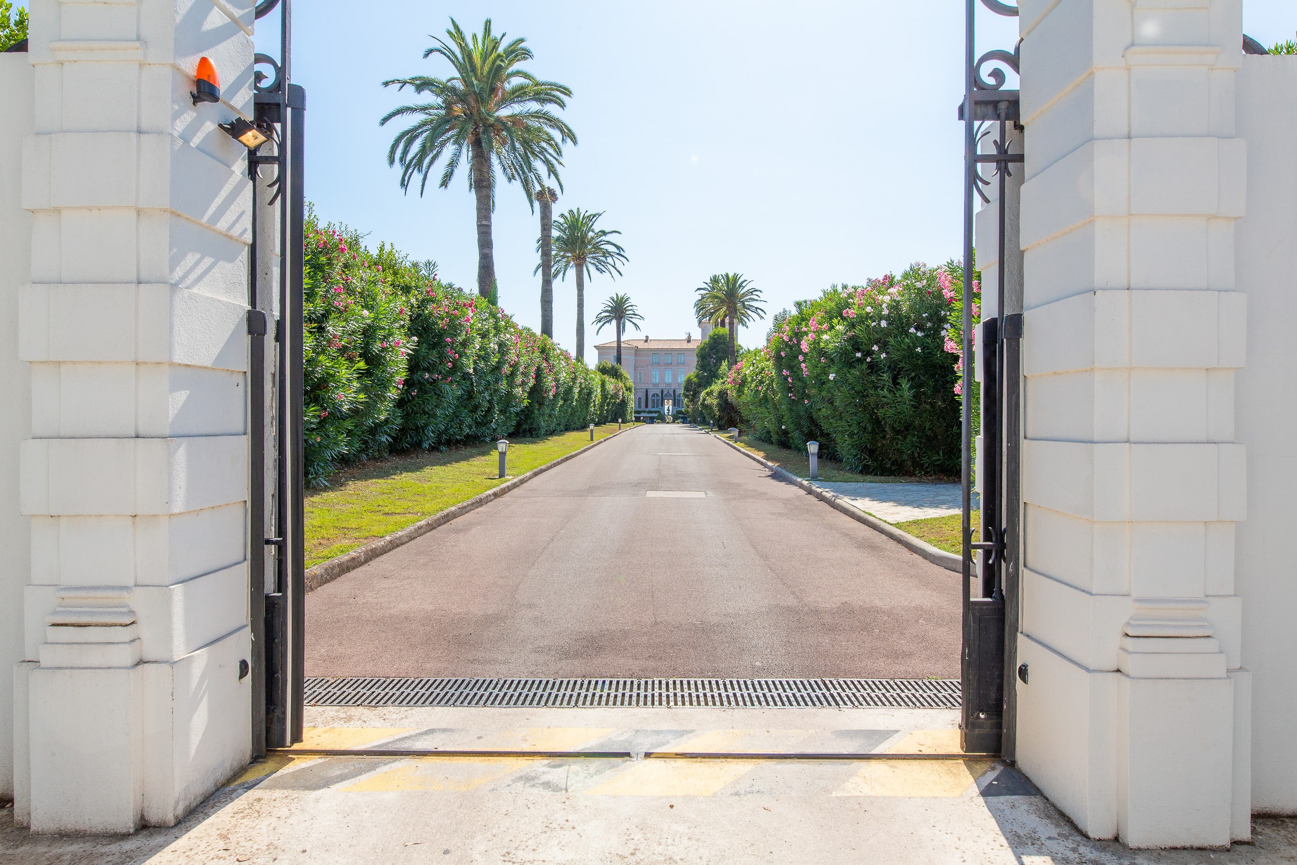 View through the private gates