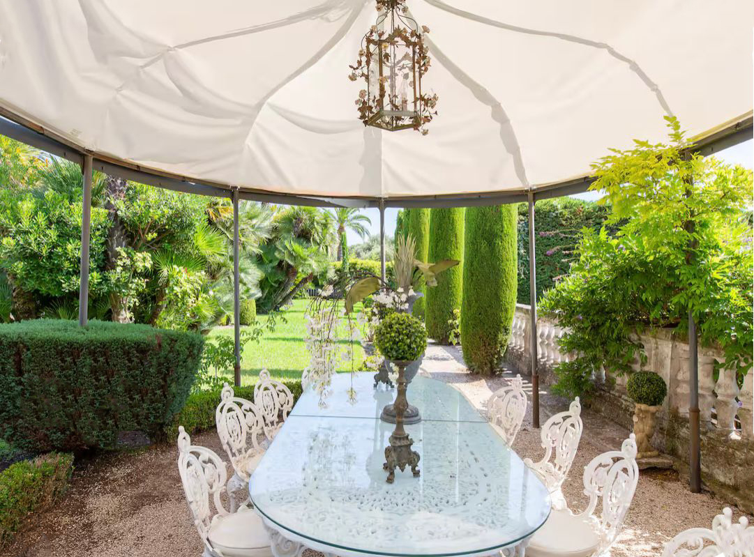 View through the pergola